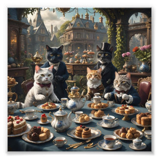 Foto Fiesta del té de los gatos de Victoria