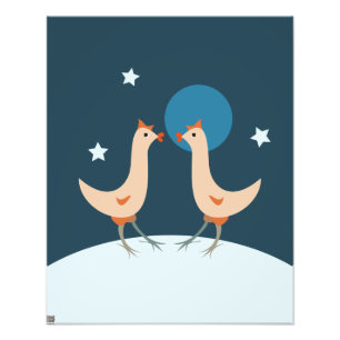 Foto Fiesta Nocturna de Gallinas Luna Divertida de Poll