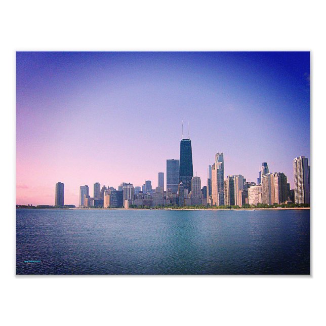 Foto Filtro de sangría del horizonte de Chicago (Frente)