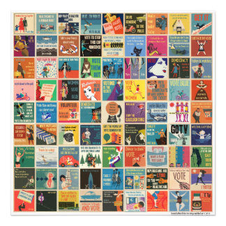 Foto FINAL 24" x 24" VOTO Vintage 81 meme poster