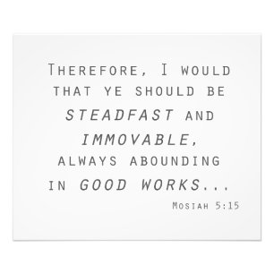 Foto firme inconmovible escritura lds mosiah