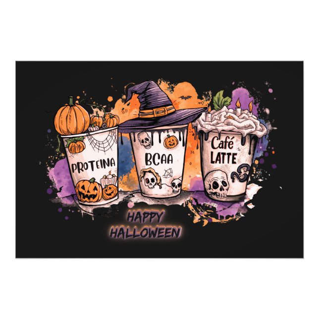 Foto Fitness Halloween 🎃Protein, BCAA & Café Latte  (Frente)