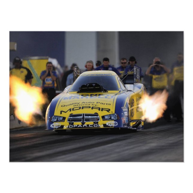 Foto Flamante Funny Car Drag Racer Sports (Frente)