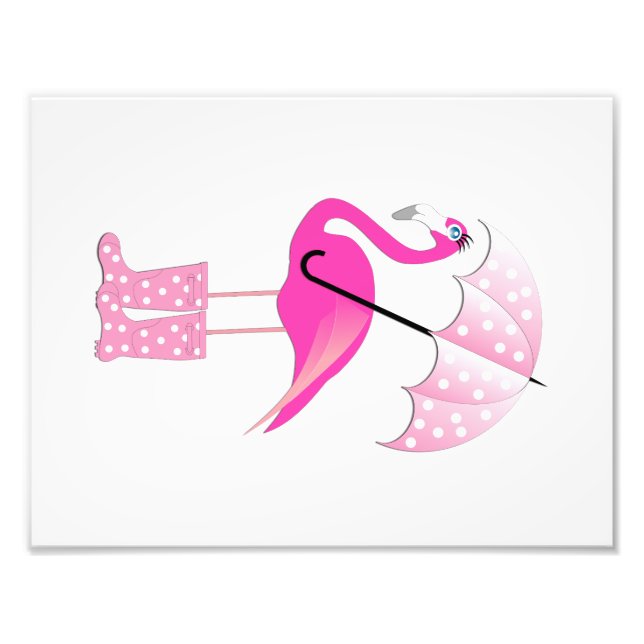 Foto Flamingo Baby Girl Room Print (4 de 4) (Frente)