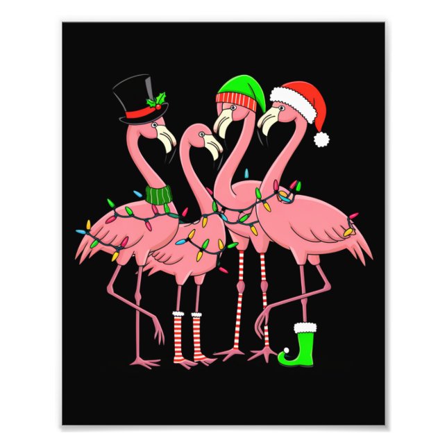 Foto Flamingo Merry Christmas Funny Flamingo Lover Rega (Frente)