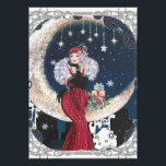 Foto Flapper vintage Art Deco: Mujer en luna creciente<br><div class="desc">Flapper vintage Art Deco: Mujer en luna creciente</div>