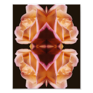 Foto Flor Amarilla Rosebud Mirrored Art Tinted 8x10