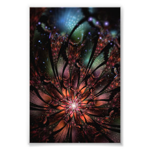 Foto Flor de fantasía fractal suave y delicada