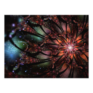 Foto Flor de fantasía fractal suave y delicada