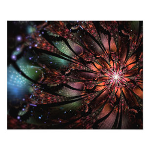 Foto Flor de fantasía fractal suave y delicada