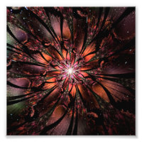 Flor de fantasía fractal suave y delicada