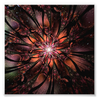 Foto Flor de fantasía fractal suave y delicada
