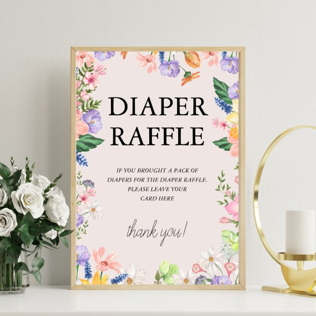 Foto Flor de flores silvestres ducha bebé Diaper Raffle (Subido por el creador)