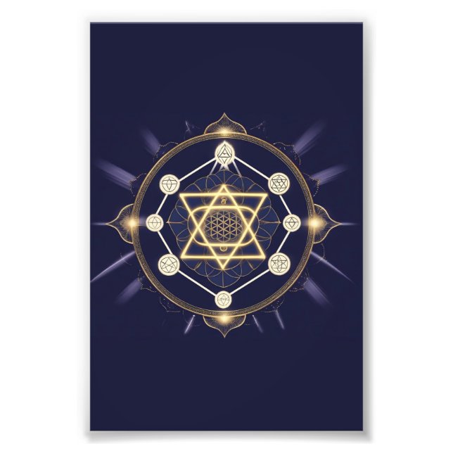 Foto Flor de Infinito — Geometría Sagrada Celestial (Frente)