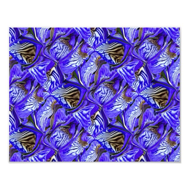 Foto Flor de iris púrpura / inclinada / cubierta / (Frente)