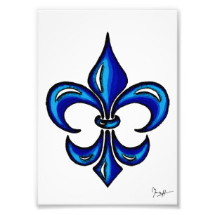 Foto Flor de lis en azul