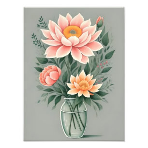 Foto Flor de magnolia elegante en jarrón crema