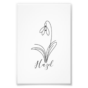 Foto Flor de natalidad personalizada en enero