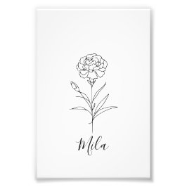 Foto Flor de natalidad personalizada en enero de carnac