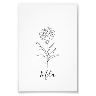 Foto Flor de natalidad personalizada en enero de carnac
