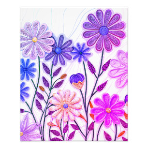 Foto Flor de papel y hilo: Flor silvestre 3D