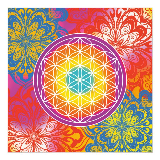 Foto Flor de vida mandala zen (Frente)