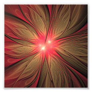 Foto Flor fractal de fanatismo rojo