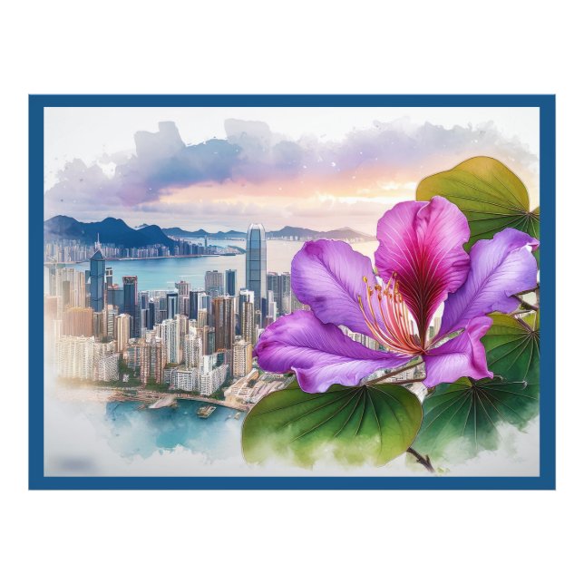 Foto Flor nacional Bauhinia (Hong Kong) | (Frente)