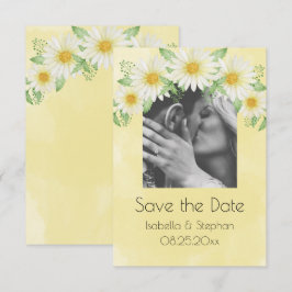 Foto floral blanca de Daisies Save the Date