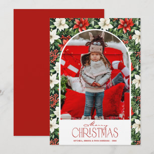Foto floral de Navidad alegre
