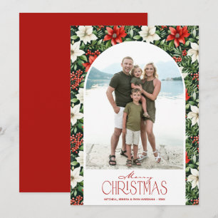 Foto floral de Navidad alegre