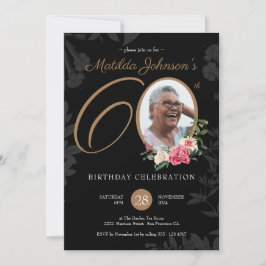 Foto floral Invitación a los 60 años