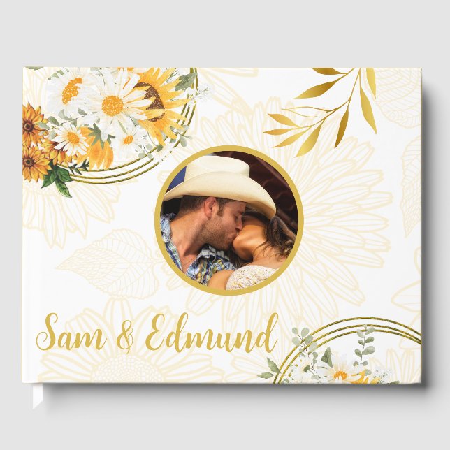 Foto Floral - Libro de invitados Sunflowers & Dais (Anverso)
