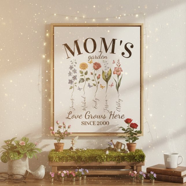 Foto Floral Mom’s Garden Watercolor Pink Flowers (Subido por el creador)