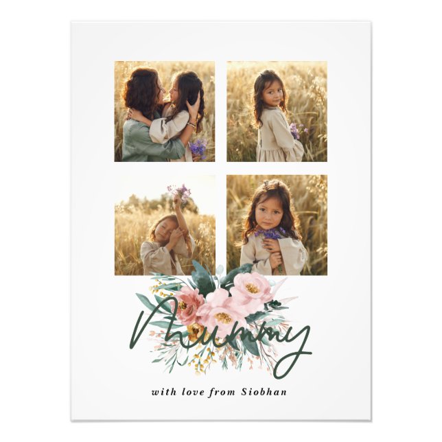 Foto floral Mummy multifoto elegante (Frente)