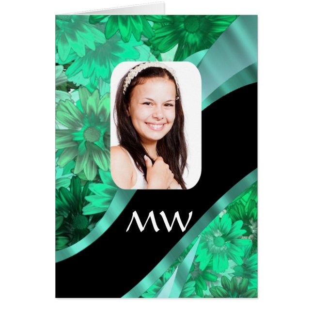 Foto floral verde personalizada (Frente)