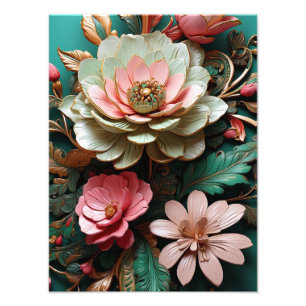 Foto Flores 3D abstractas