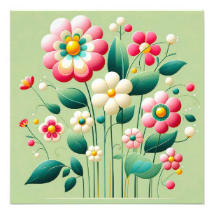 Foto Flores 3D coloridas