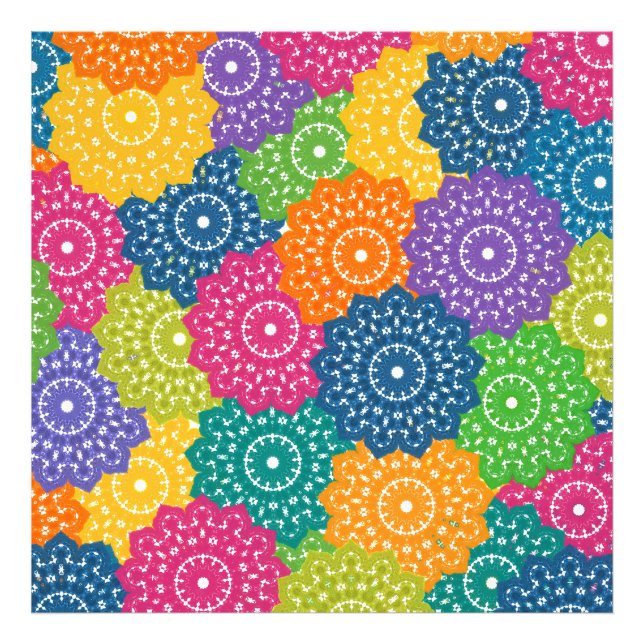 Foto Flores abstractas coloridas vibrantes (Frente)