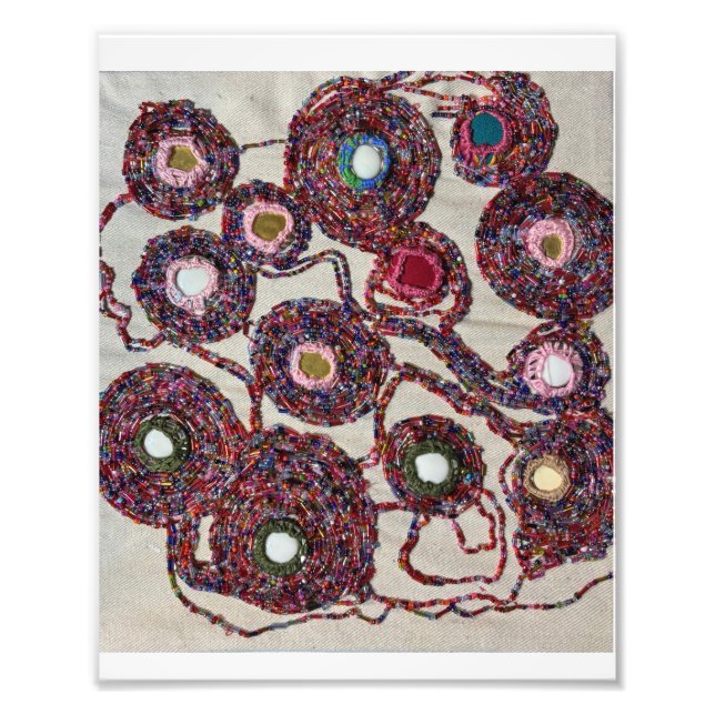 Foto Flores de abalorios. (Frente)