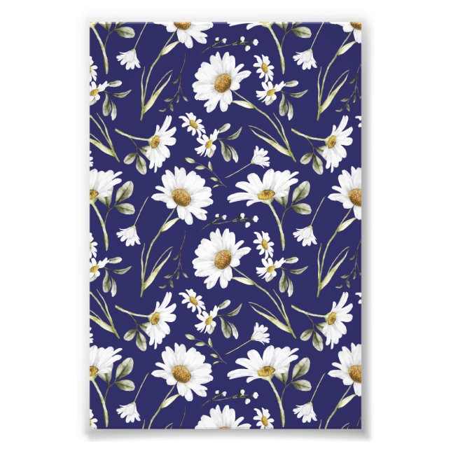 Foto Flores de color de agua blanco (Frente)