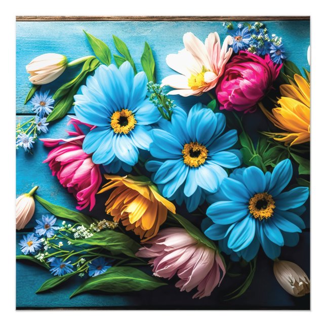 Foto Flores de colores (Frente)