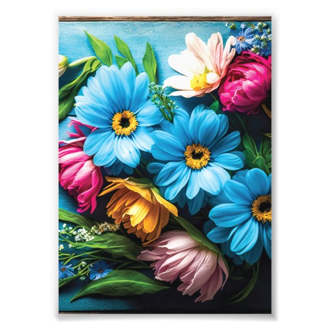 Foto Flores de colores (Frente)