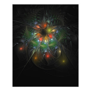 Foto Flores de fantasía fractal blandas y tendientes
