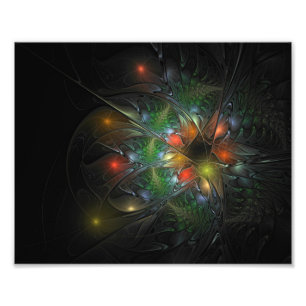 Foto Flores de fantasía fractal blandas y tendientes