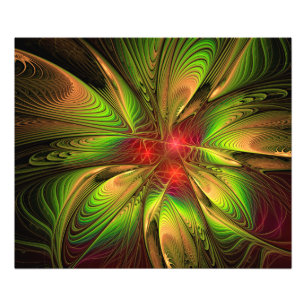 Foto Flores de fantasía fractal blandas y tendientes