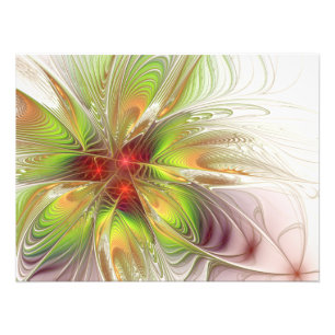 Foto Flores de fantasía fractal blandas y tendientes