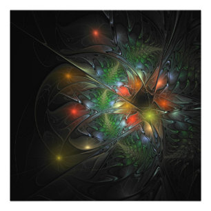 Foto Flores de fantasía fractal blandas y tendientes