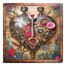 Flores de Labial Corazón Serie Steampunk