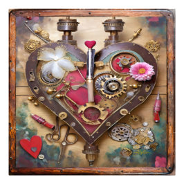 Foto Flores de Labial Corazón Serie Steampunk